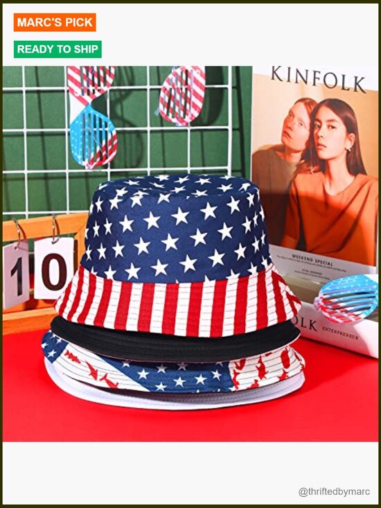 4-Pack Reversible Double-Side Bucket Hats for Hiking main image 6